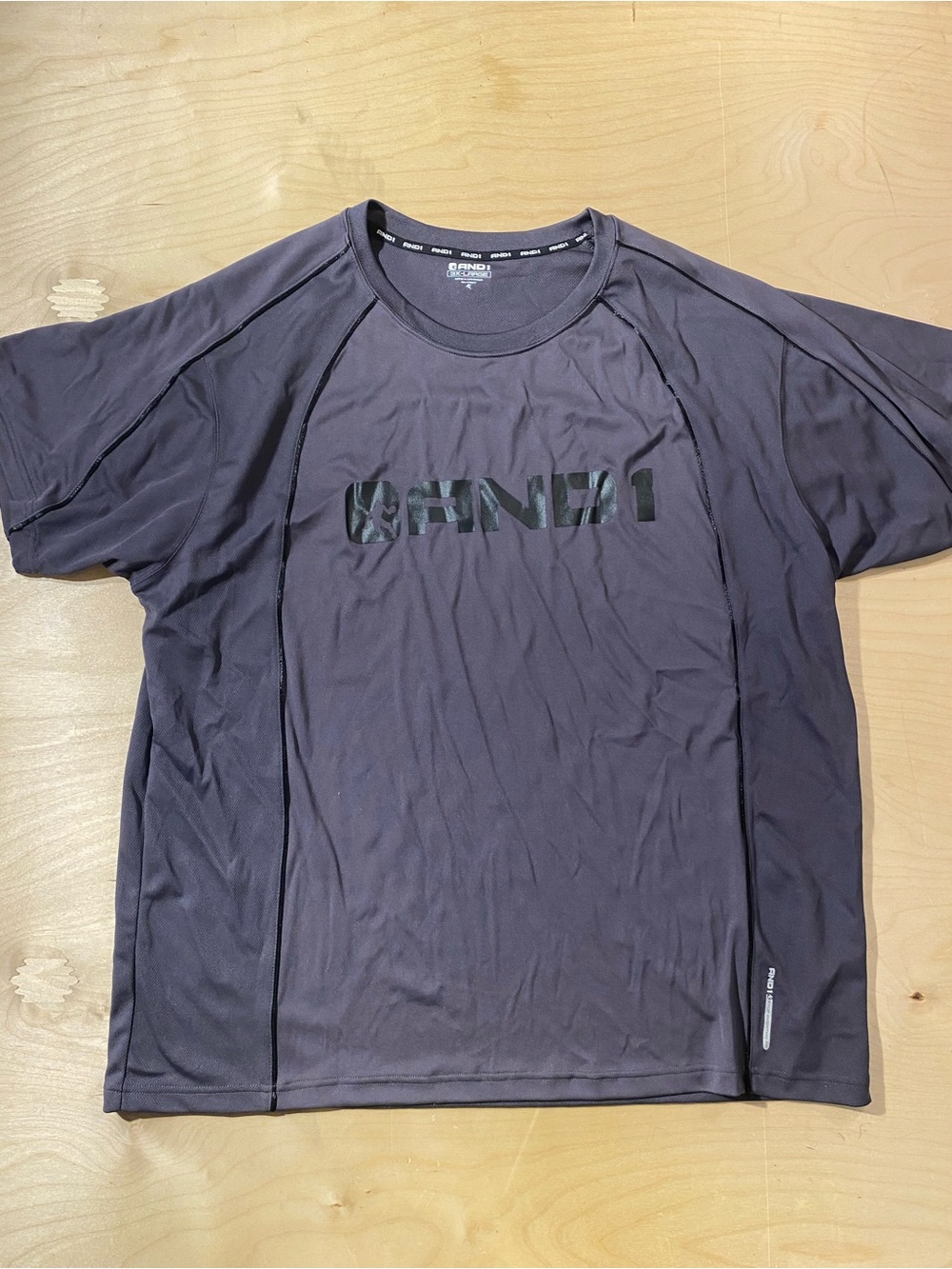 And1 Men’s Gray Performance Short-Sleeve Shirt 3XL (Y)